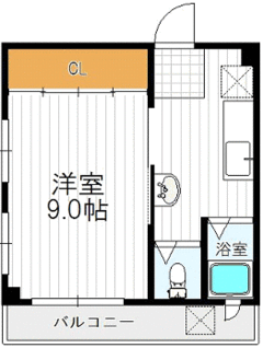 24平米1K205号室（契約済）の画像